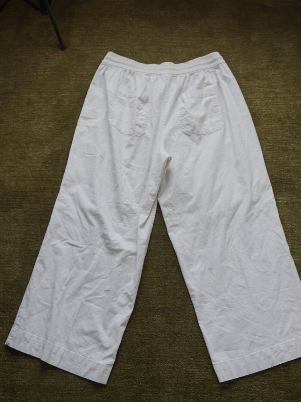 Lane Bryant Linen Wide Leg White Pants - Picture 7 of 8